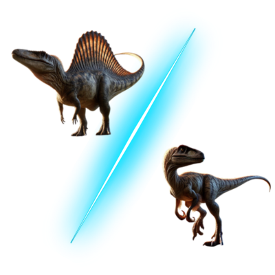 spinosaurus vs velociraptor