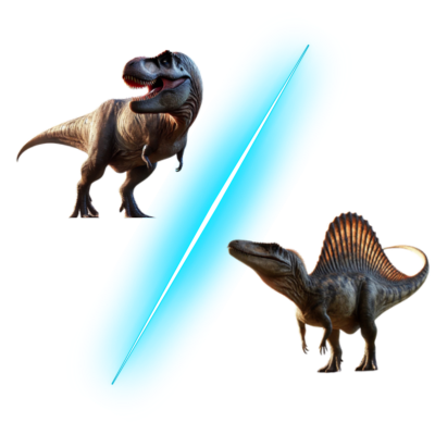 tyrannosaurus rex vs spinosaurus